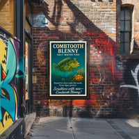 Combtooth Blenny Saltwater Fish Poster Art PosterGoat
