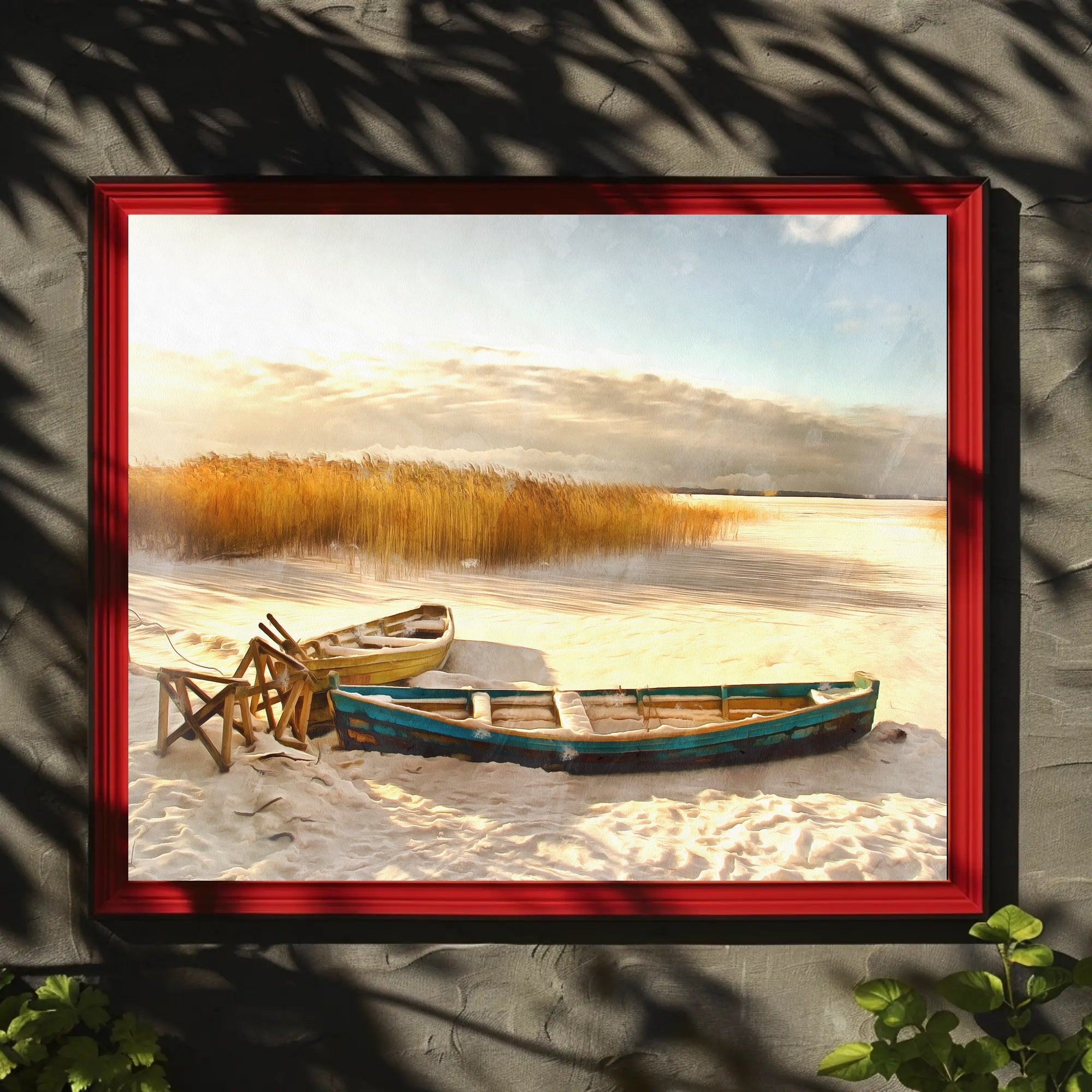 Winter Serenity by the Lake Poster