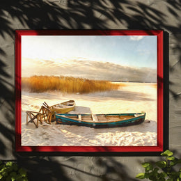 Winter Serenity by the Lake Poster