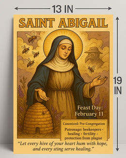 Saint Abigail's Spiritual Protection Vintage Heritage Poster