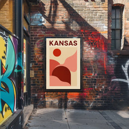 Kansas Abstract Landscape Poster