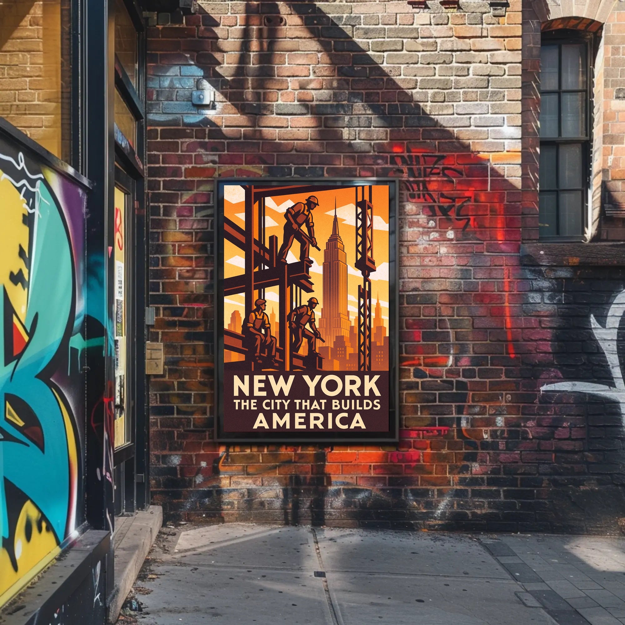 New York The City That Builds America Poster PosterGoat