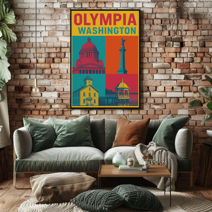 Olympia's Vibrant Charm Captured in Vintage Travel Poster