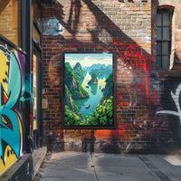 Serene River Landscape Poster