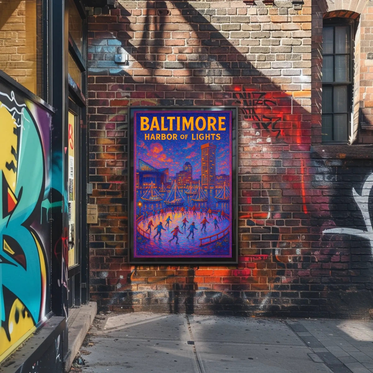 Baltimore Harbor Of Lights Poster