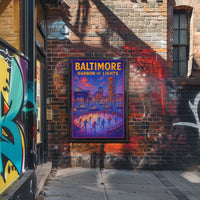 Baltimore Harbor Of Lights Poster