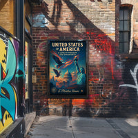 United States of America Land of Freedom and Opportunity Poster PosterGoat