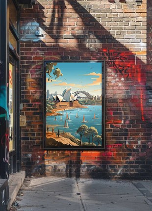 Sydney Iconic Landmarks Travel Poster
