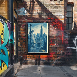 Iconic New York City Poster Wall Art NYC Skyline Decor