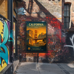 California The Golden State Vintage Poster PosterGoat