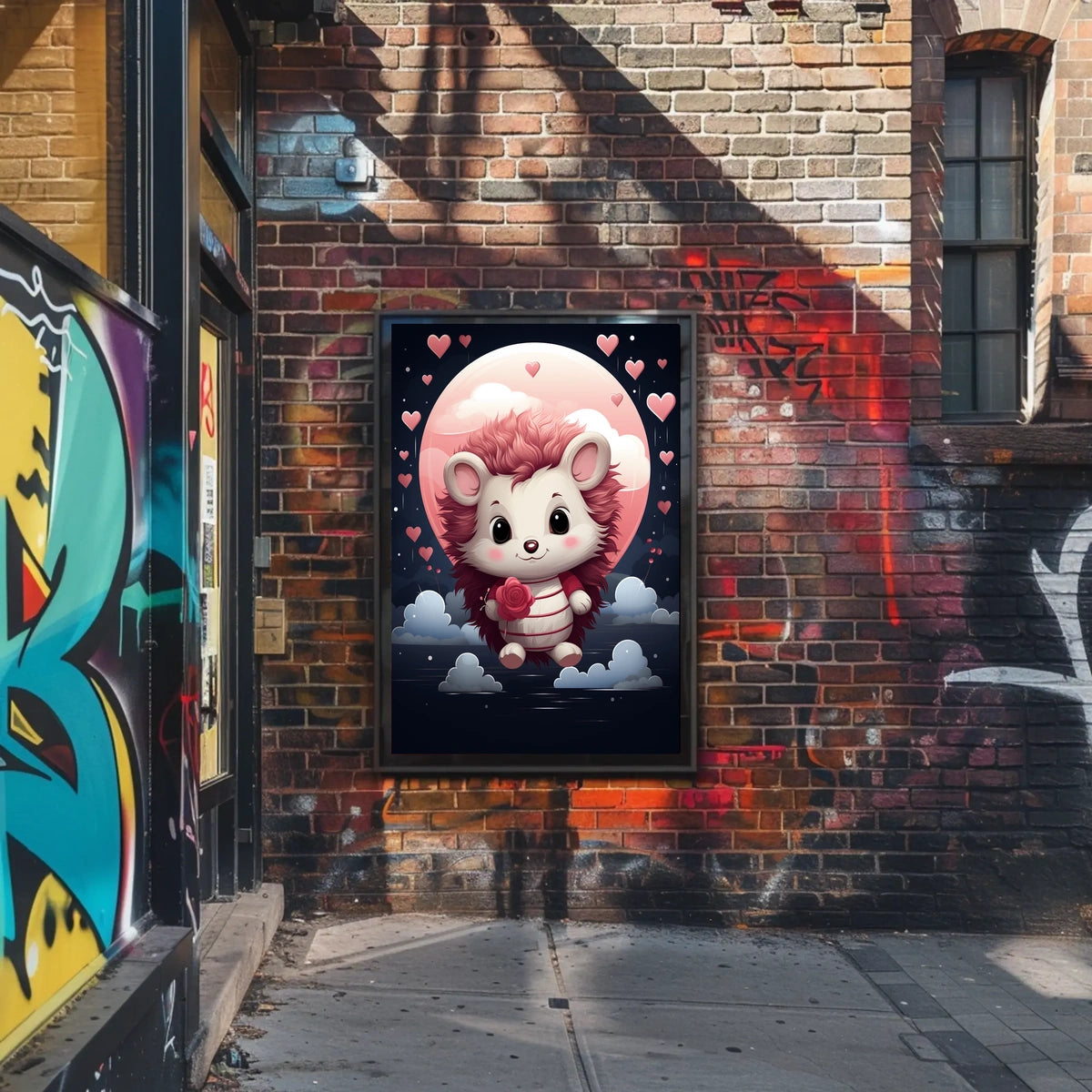 Moonlight Romance Digital Painting Poster