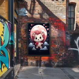 Moonlight Romance Digital Painting Poster