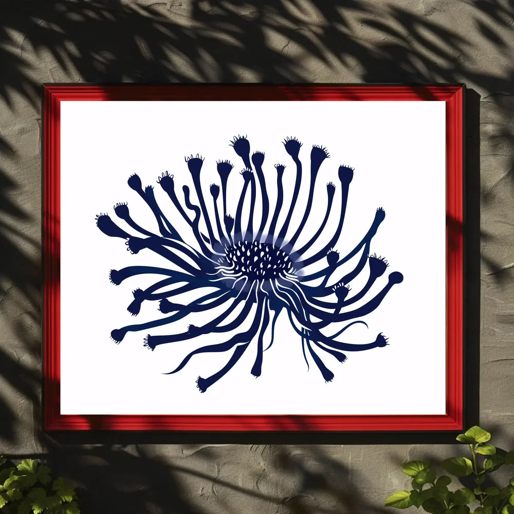 Abstract Botanical Poster: Modern Flower Design
