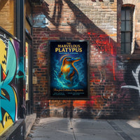 Platypus Wonders: Vibrant Creature Celebration Animal Poster