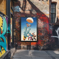 Parachute Predicament Poster PosterGoat