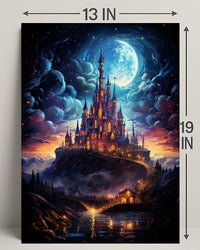 Enchanted Moonlit Castle Poster