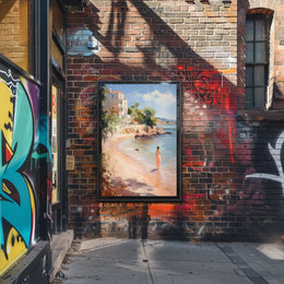 Tranquil Beach Stroll Poster