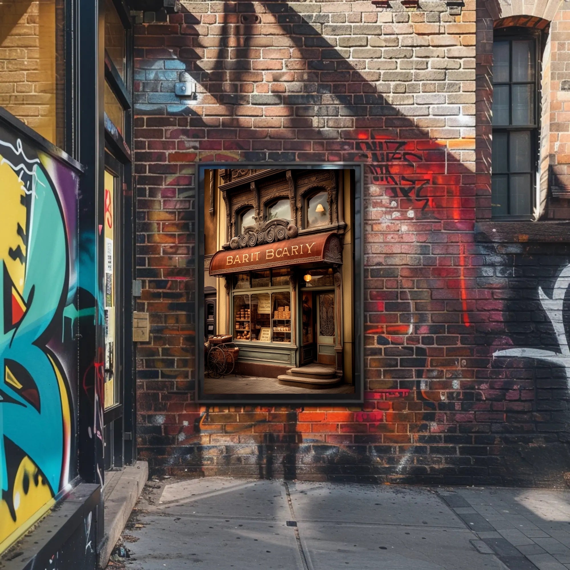 Vintage Bakery Storefront Poster