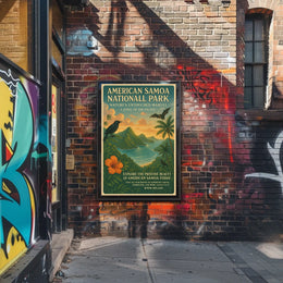 National Park of American Samoa Vibrant Landscape Poster