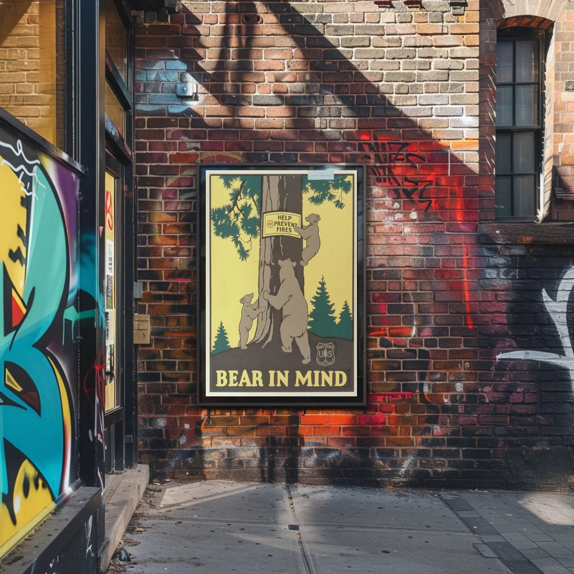 Bear in Mind: Prevent Forest Fires Poster PosterGoat