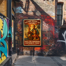 Victory Begins at Home Poster