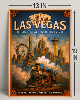 Las Vegas  Where the Past Meets the Future Poster PosterGoat