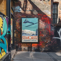 St. Moritz Ski Poster PosterGoat