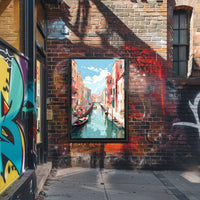 Venetian Canal Beauty Explored in Travel Poster