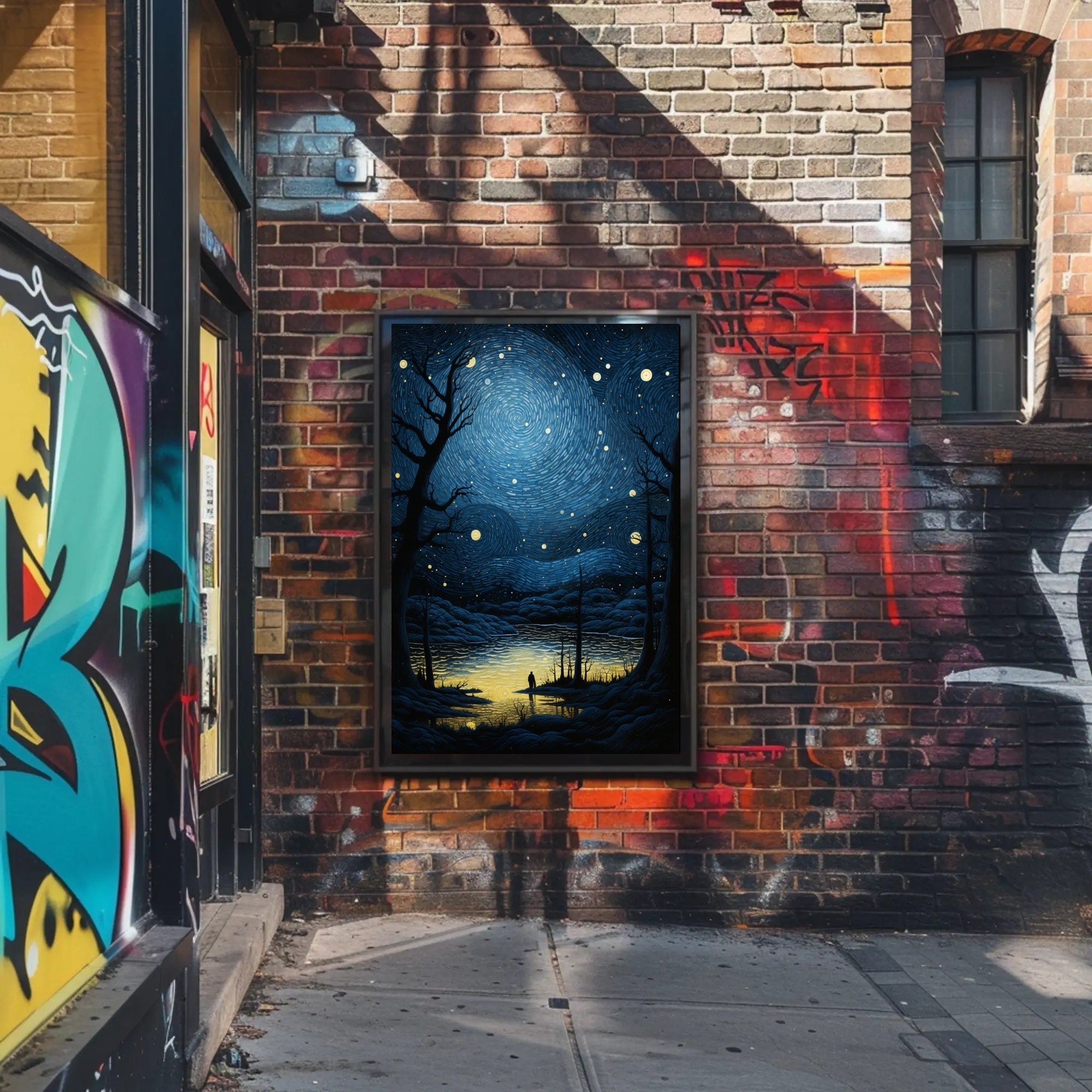 Starry Night Reflection Poster PosterGoat