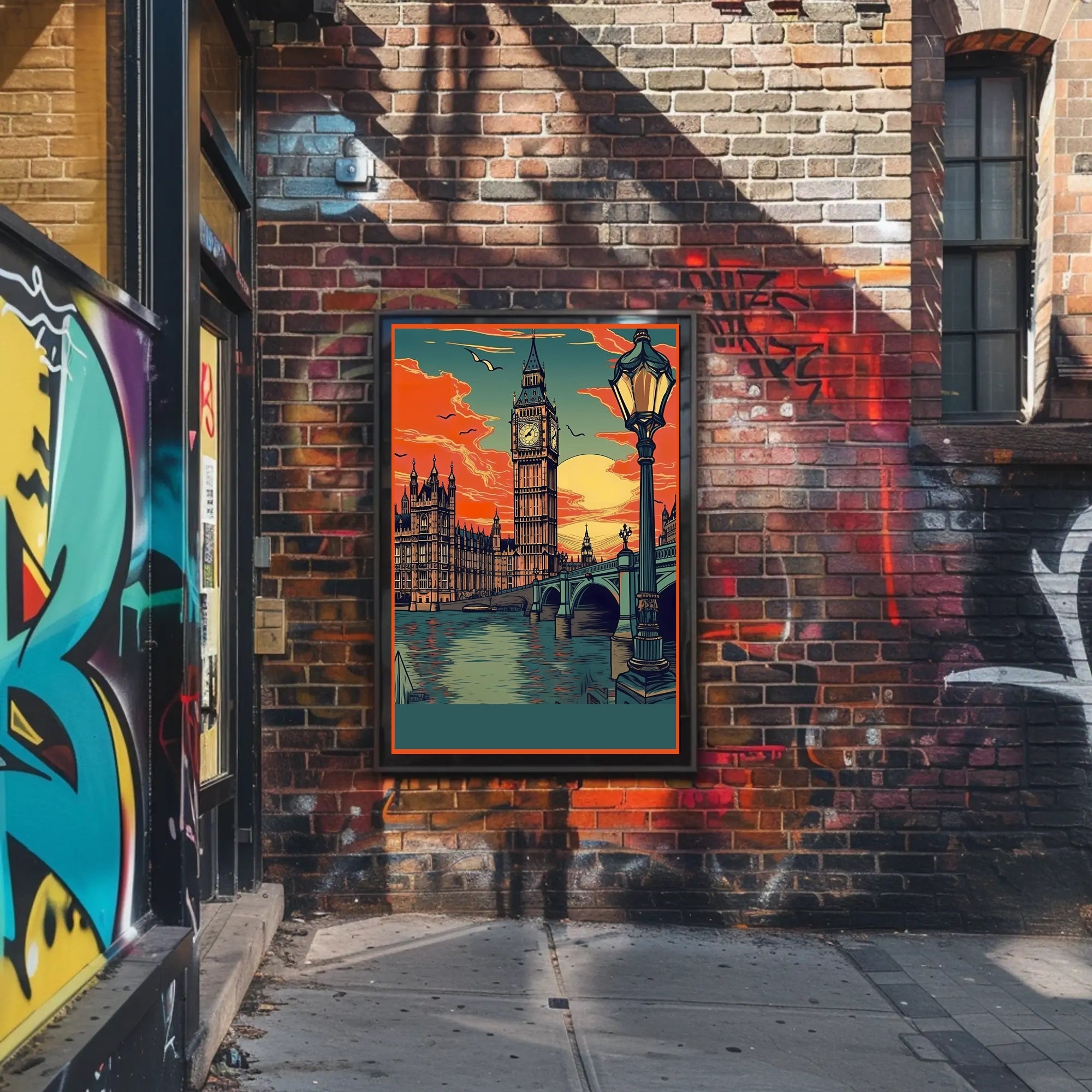 Sunset Over London Poster