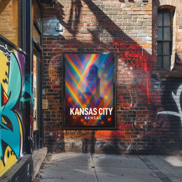 Kansas City Abstract Surrealism Art Poster Print