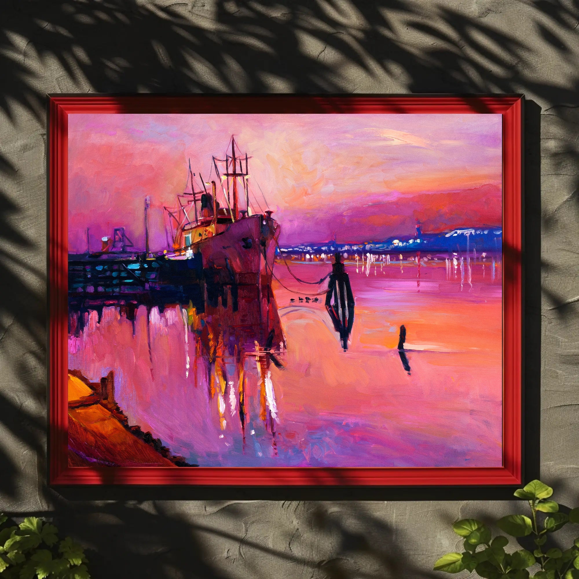 Sunset Harbor Serenity Poster
