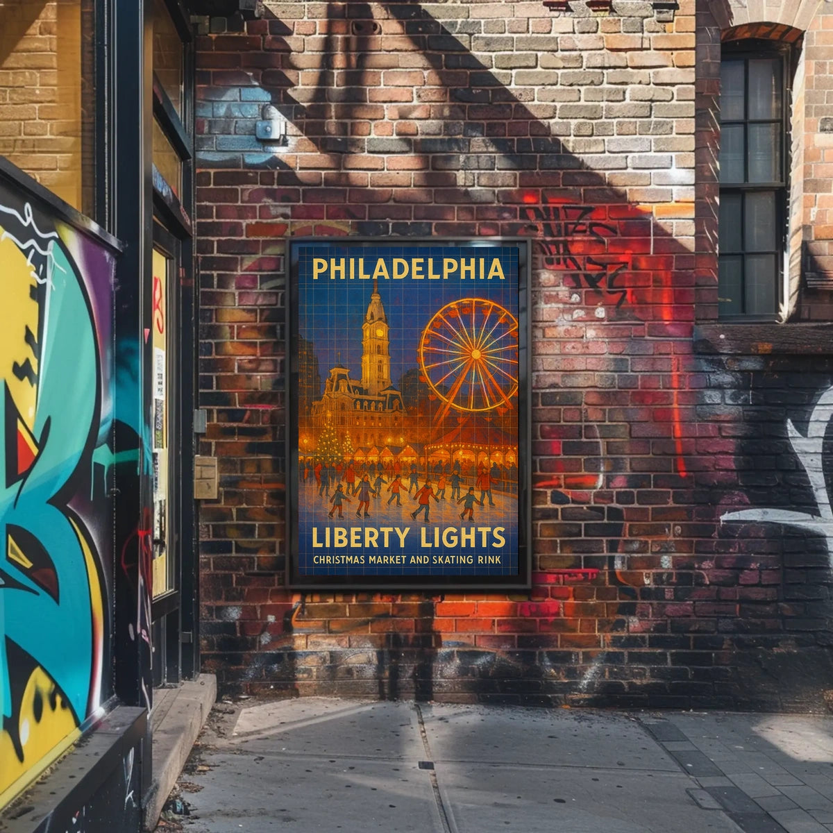 Philadelphia Liberty Lights Poster