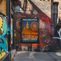 Philadelphia Liberty Lights Poster