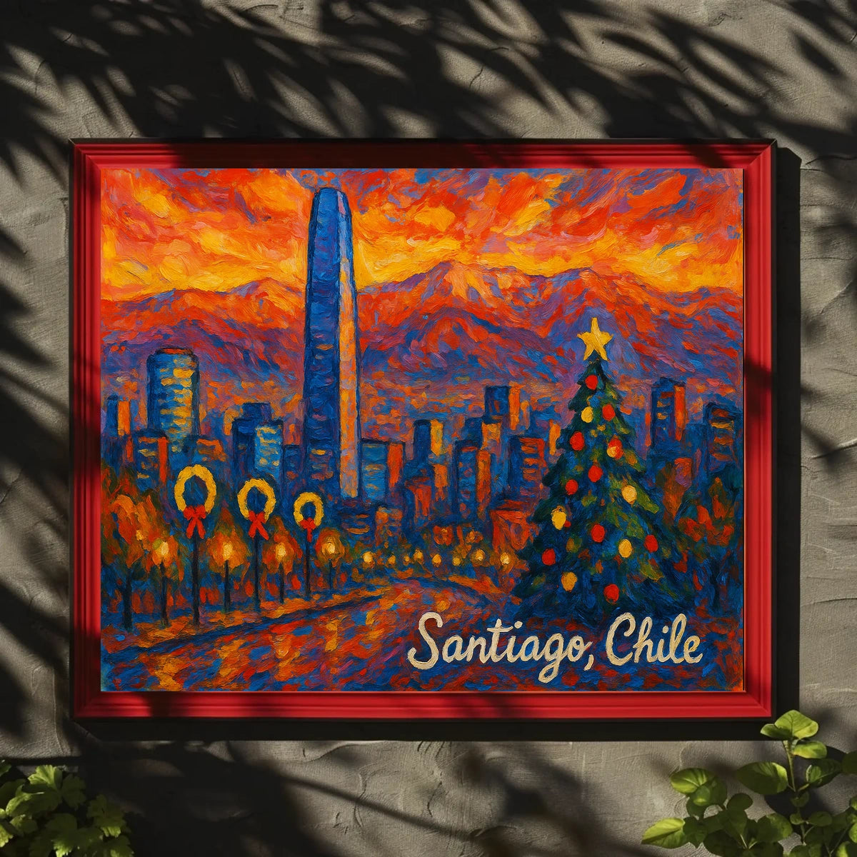 Christmas in Santiago, Chile Poster
