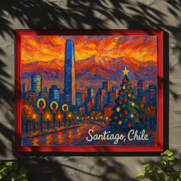 Christmas in Santiago, Chile Poster