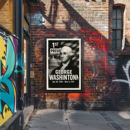 George Washington 1st President of the United States Digital Montaje Poster
