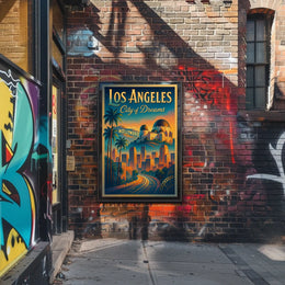 City of Dreams Los Angeles Vintage Poster
