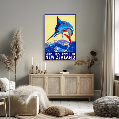 New Zealand Deep Sea Sport Fishing (1930s) Poster