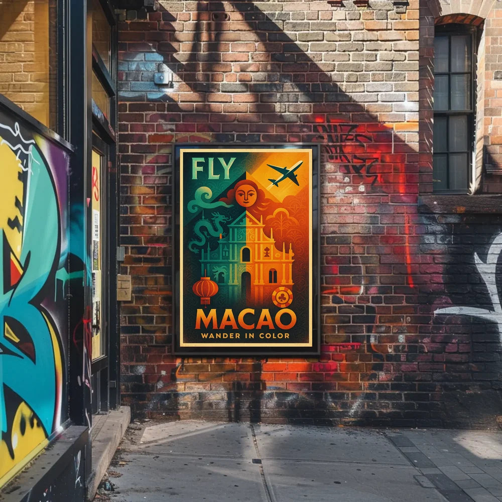 Travel to Macao Vibrant Exploration Travel Poster PosterGoat