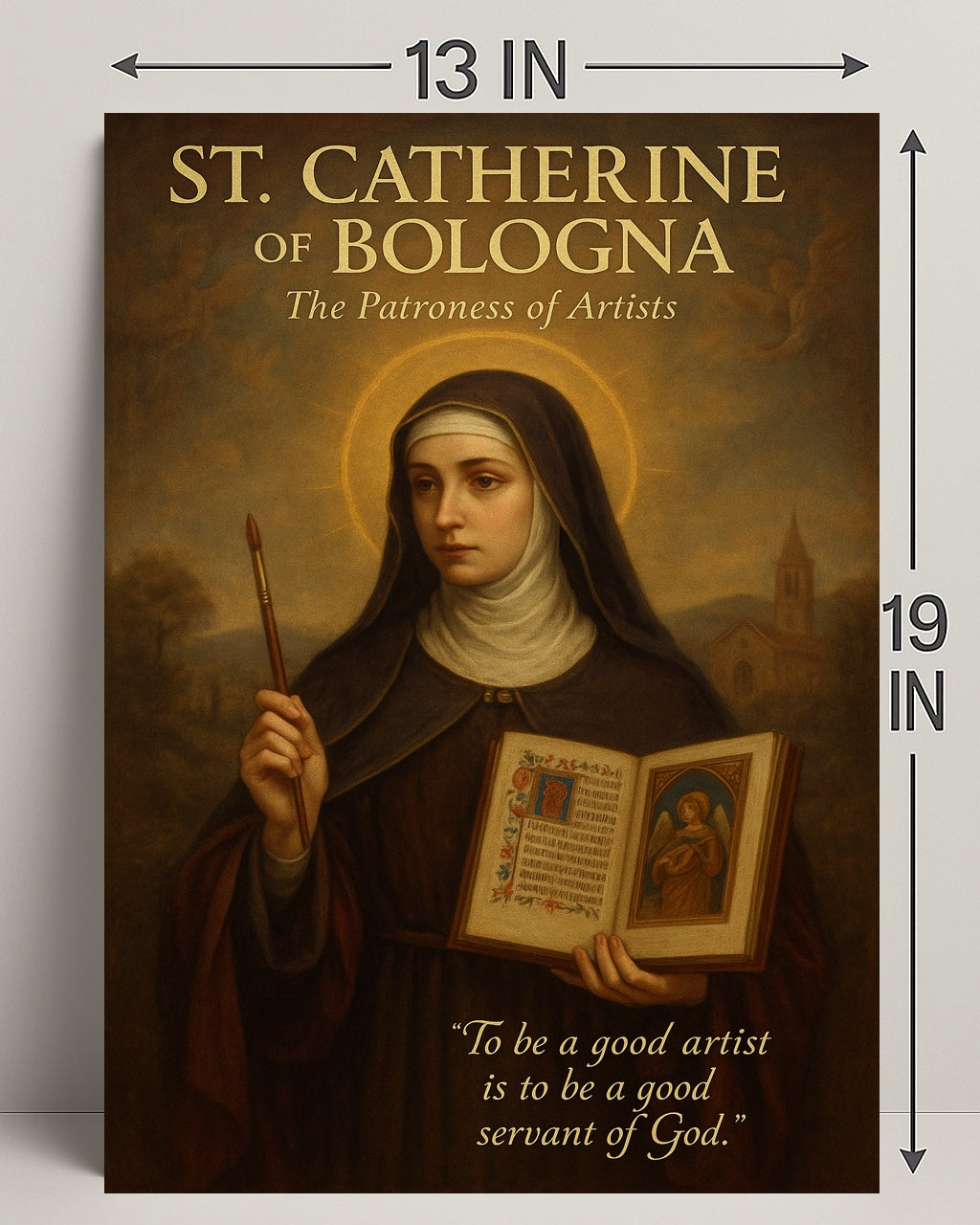 St. Catherine Of Bologna The Patroness Poster