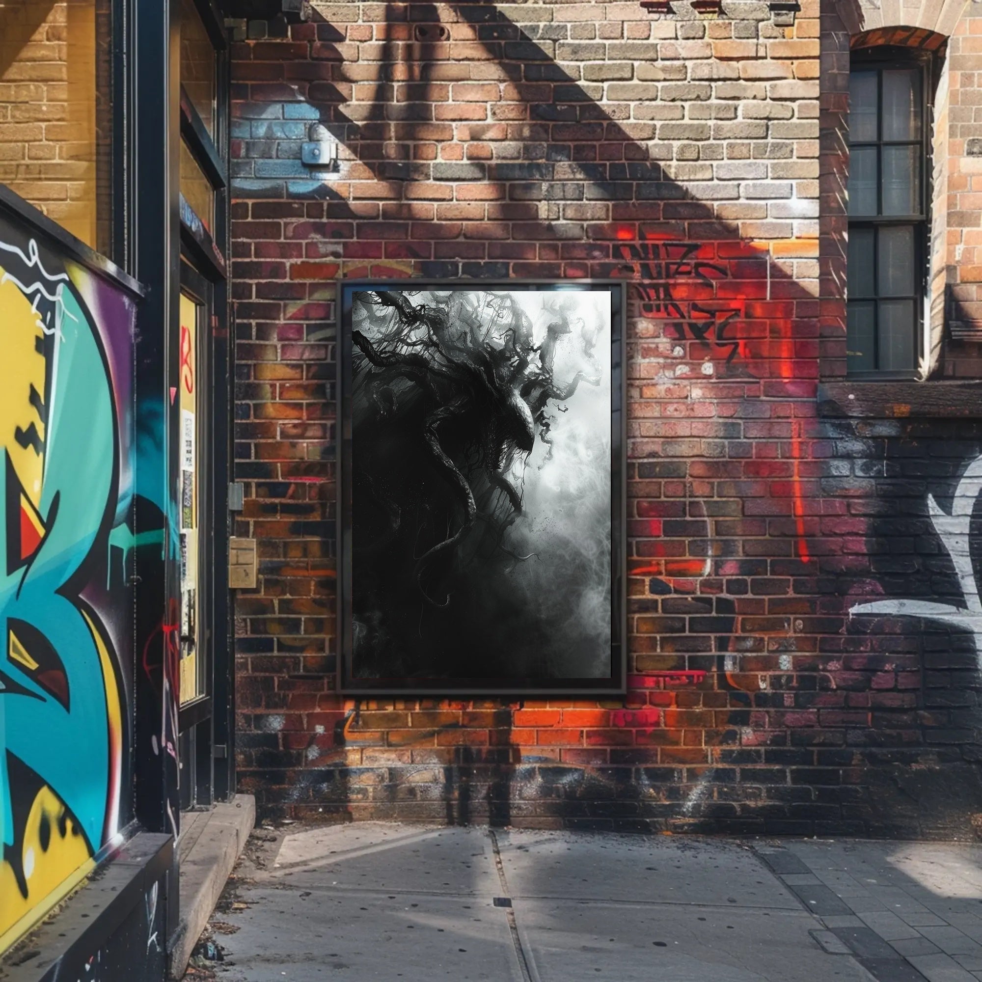 Dark Surreal Tentacle Entity Horror Art Poster PosterGoat