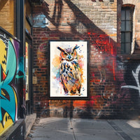 Vibrant Owl Art Poster