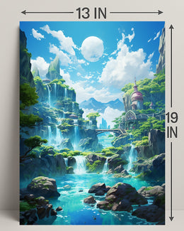 Enchanted Waterfall Paradise Poster