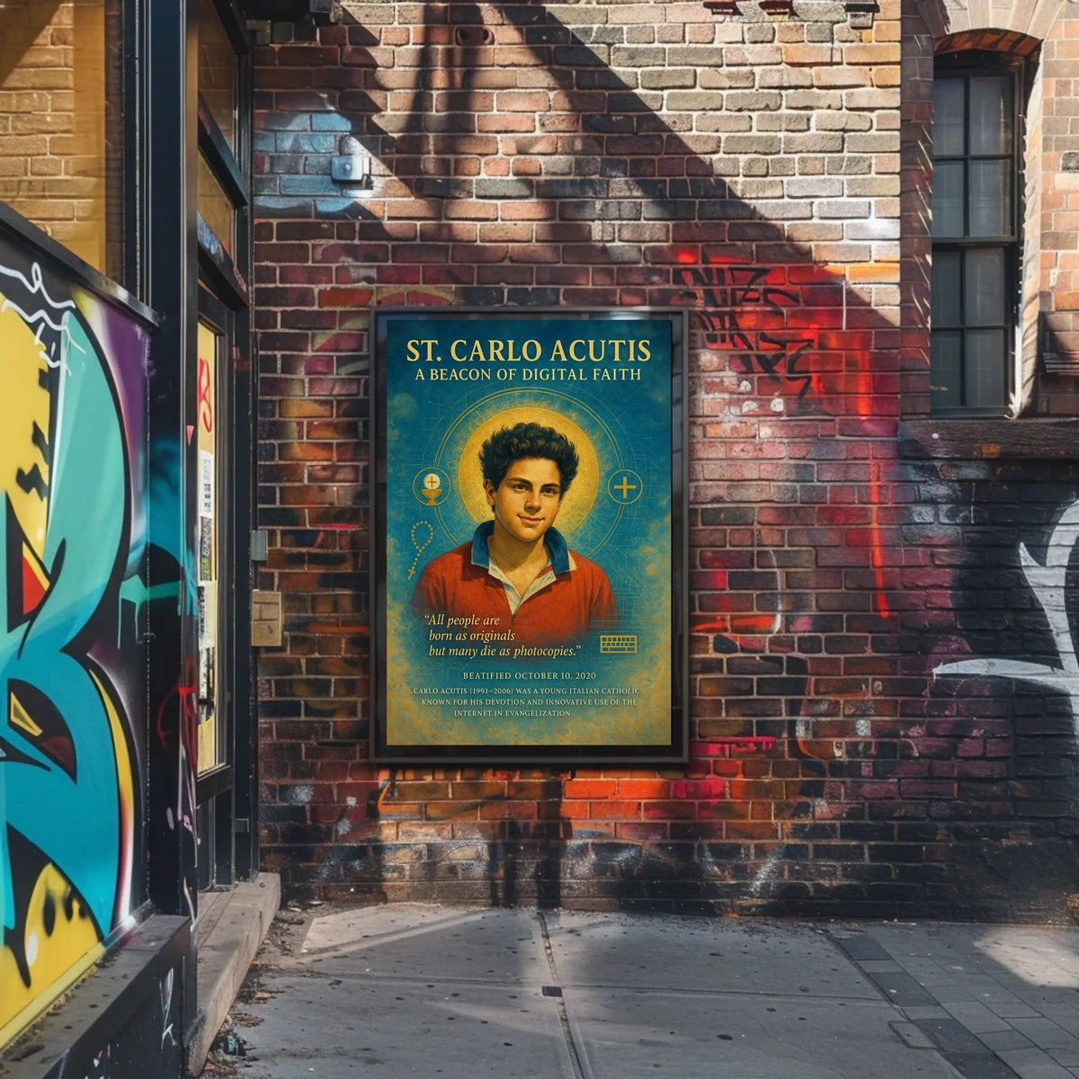 St. Carlo Acutis A Beacon Of Digital Poster