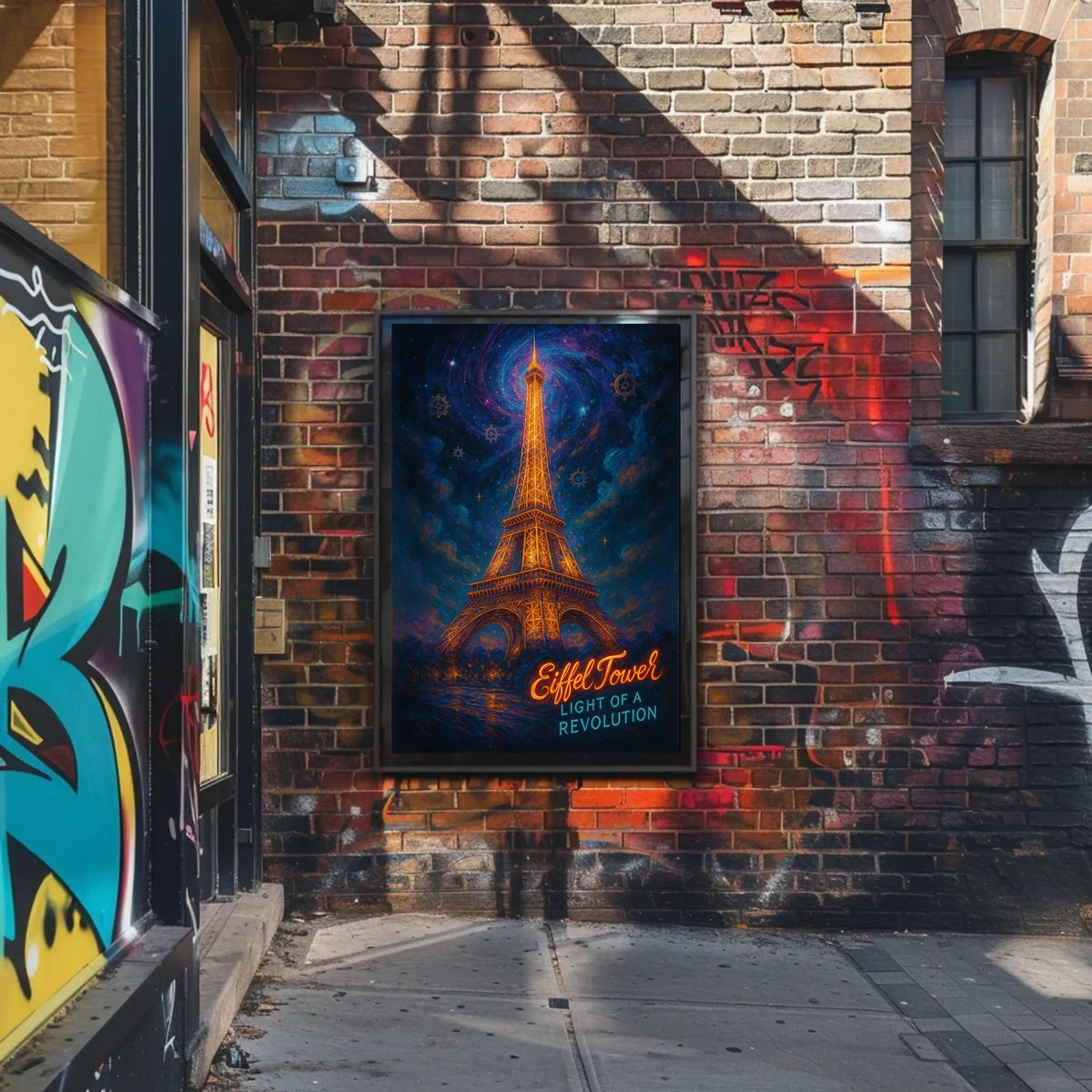 Eiffel Tower Light of a Revolution Poster