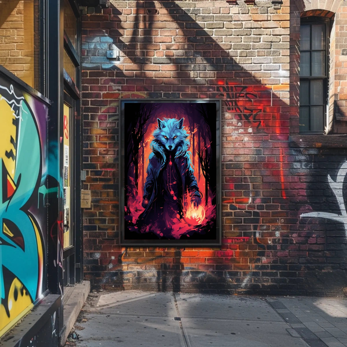 Enchanted Wolf In The Forest Poster