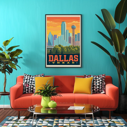 Dallas Texas Vintage Poster