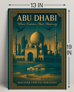 Abu Dhabi's Elegance: Tradition Meets Modernity Travel Poster