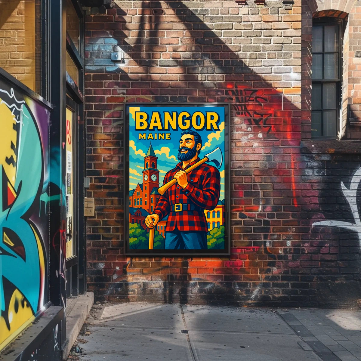 Bangor, Maine Lumberjack Spirit Poster
